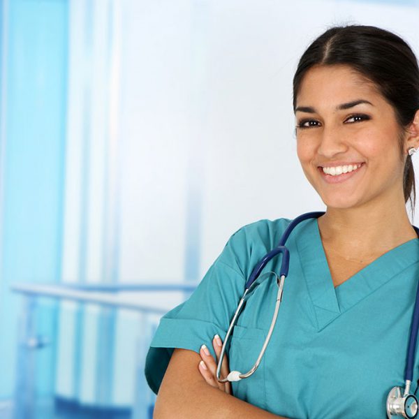 Female nurse ready to improve patient care