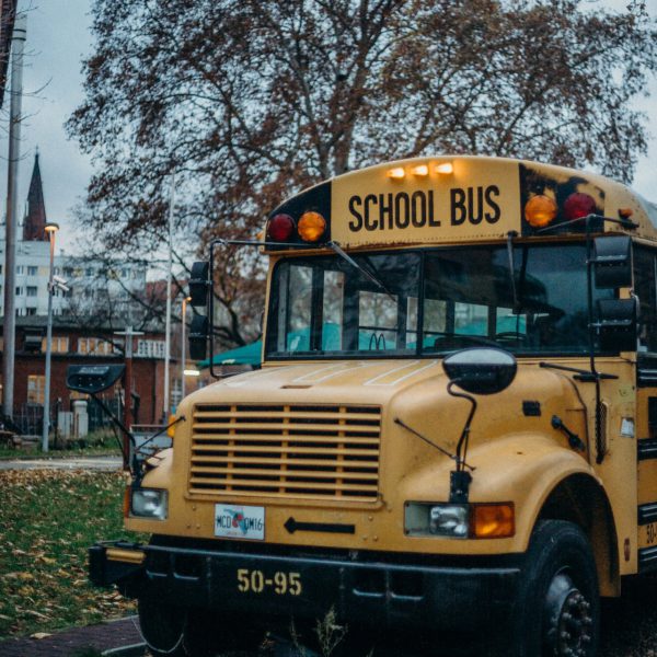 School bus pulled over.