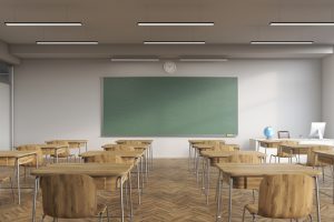 Schools with empty classroom